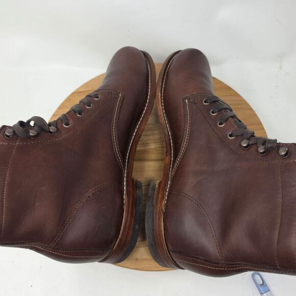 Wolverine 1000 Mile Boots Mens 11.5 Brown Horween Leather Lace Up Made USA Work main image 5